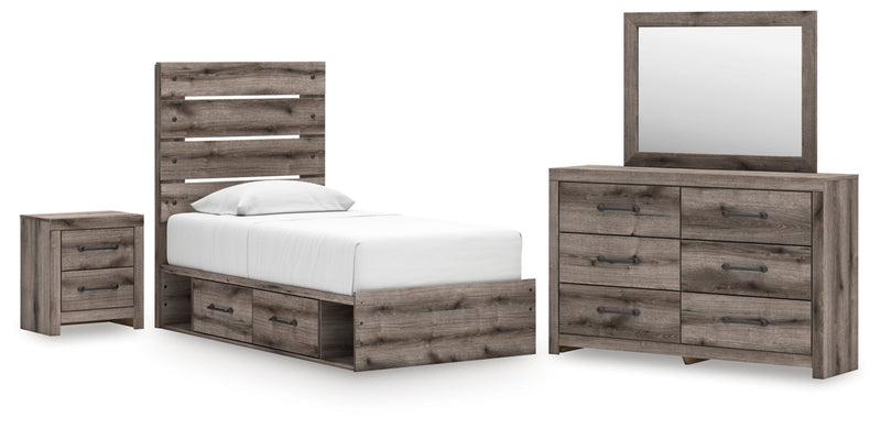 Graystorm Panel Bed, Dresser, Mirror, Chest & Nightstand, Bedroom Set