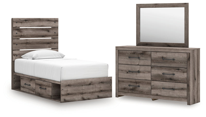 Graystorm Panel Bed, Dresser, Mirror, Chest & Nightstand, Bedroom Set