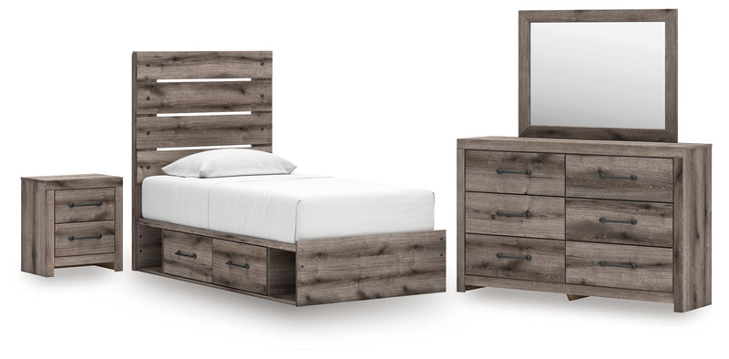Graystorm Panel Bed, Dresser, Mirror, Chest & Nightstand, Bedroom Set