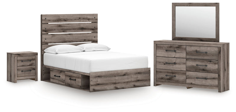 Graystorm Panel Bed, Dresser, Mirror, Chest & Nightstand, Bedroom Set
