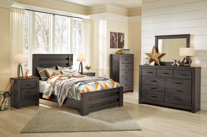 Brinxton Panel Bed, Dresser, Mirror, Chest & Nightstand, Bedroom Set