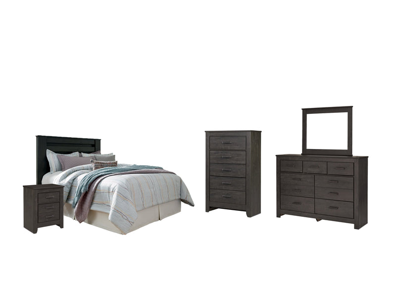 Brinxton Panel Bed, Dresser, Mirror, Chest & Nightstand, Bedroom Set
