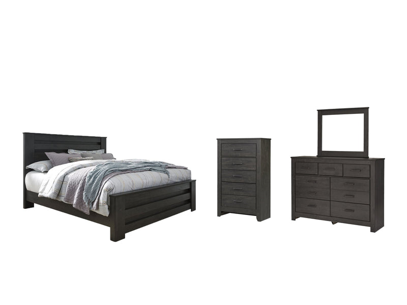 Brinxton Panel Bed, Dresser, Mirror, Chest & Nightstand, Bedroom Set