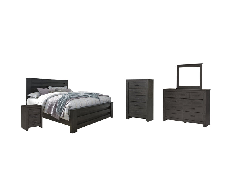 Brinxton Panel Bed, Dresser, Mirror, Chest & Nightstand, Bedroom Set