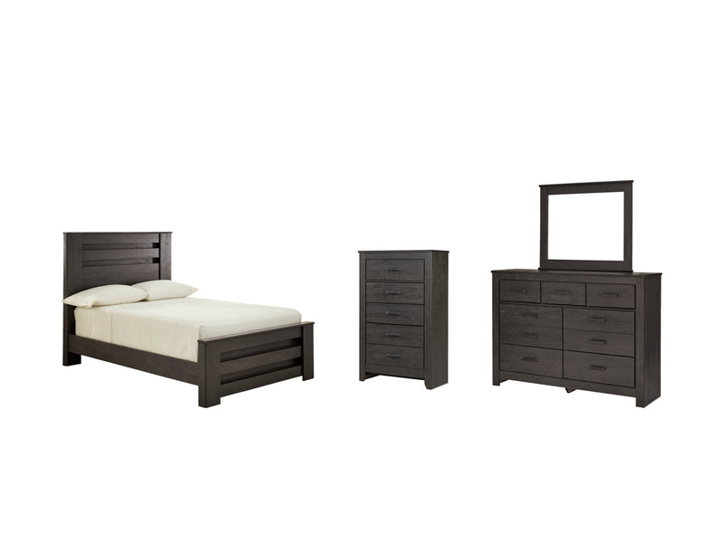 Brinxton Panel Bed, Dresser, Mirror, Chest & Nightstand, Bedroom Set