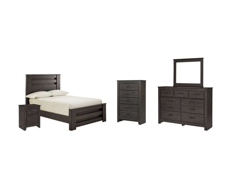 Brinxton Panel Bed, Dresser, Mirror, Chest & Nightstand, Bedroom Set
