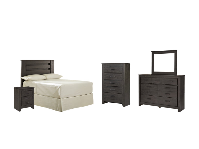 Brinxton Panel Bed, Dresser, Mirror, Chest & Nightstand, Bedroom Set