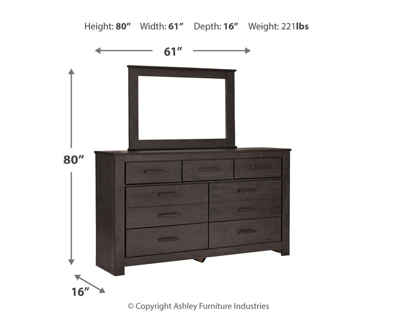 Brinxton Panel Bed, Dresser, Mirror, Chest & Nightstand, Bedroom Set