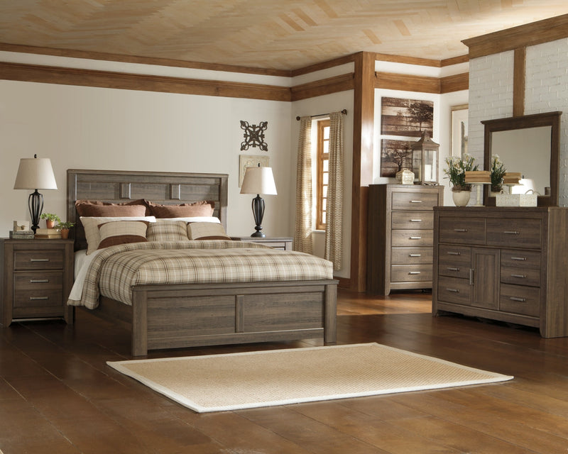 Juararo Bed, Dresser, Mirror, Chest & Nightstand, Bedroom Set