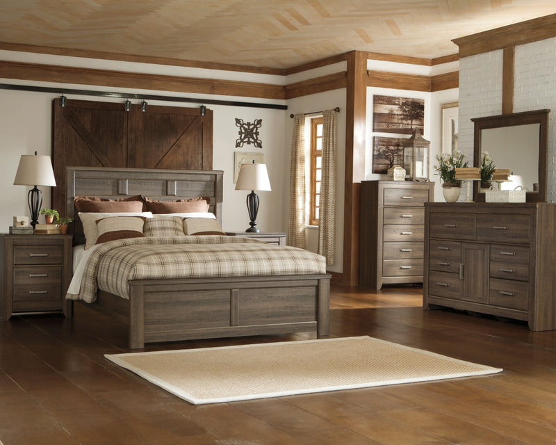Juararo Bed, Dresser, Mirror, Chest & Nightstand, Bedroom Set