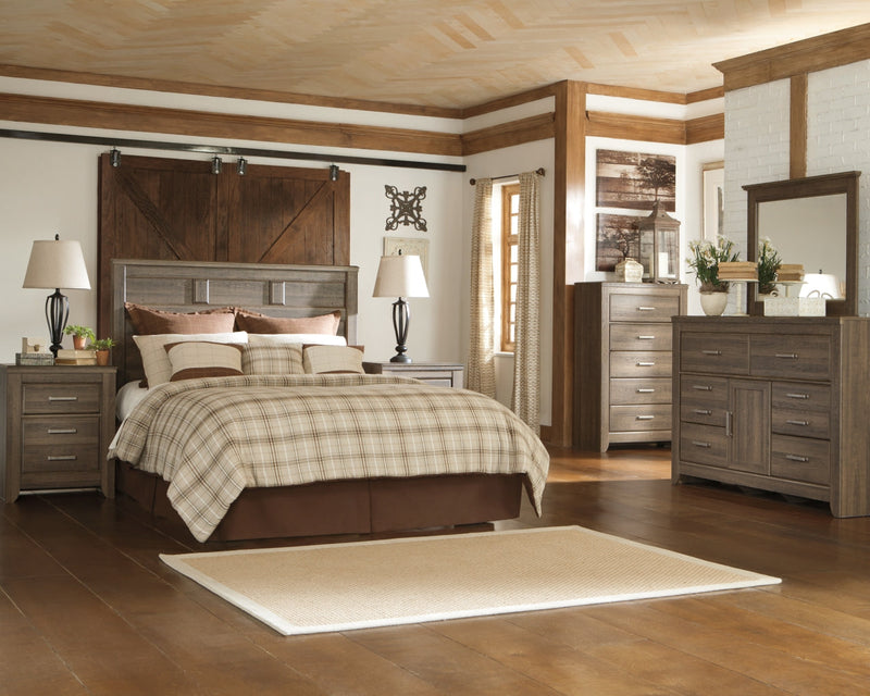 Juararo Bed, Dresser, Mirror, Chest & Nightstand, Bedroom Set