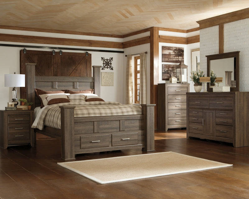 Juararo Bed, Dresser, Mirror, Chest & Nightstand, Bedroom Set