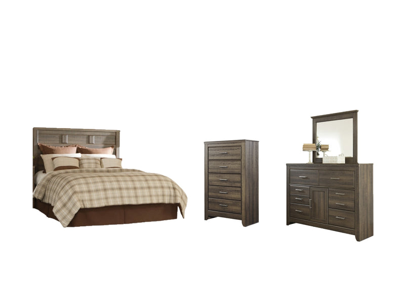 Juararo Bed, Dresser, Mirror, Chest & Nightstand, Bedroom Set