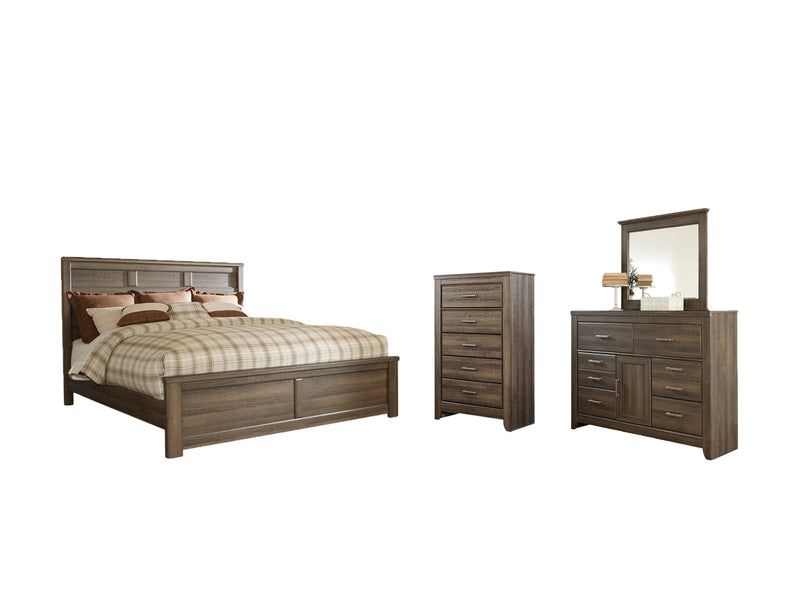 Juararo Bed, Dresser, Mirror, Chest & Nightstand, Bedroom Set