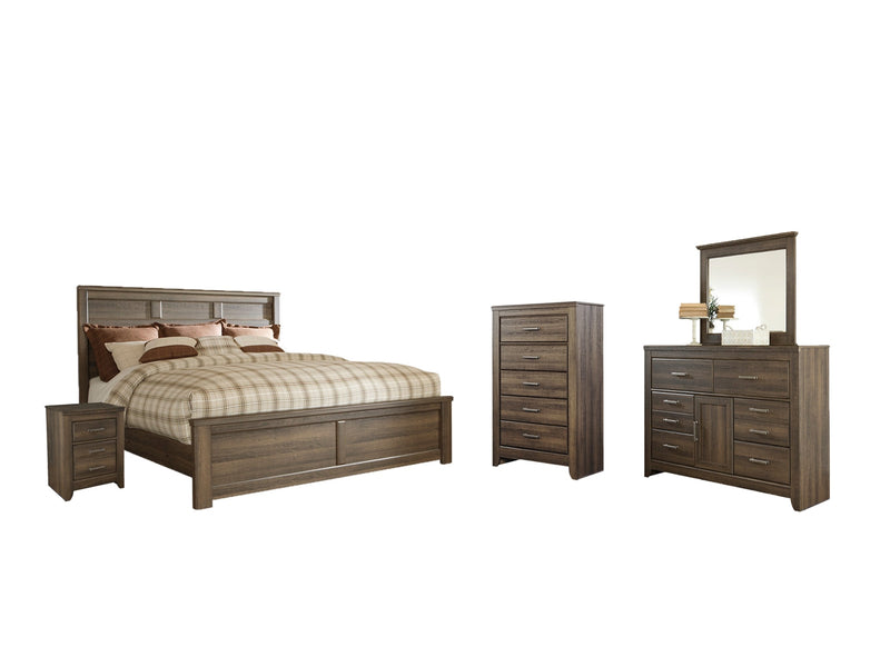 Juararo Bed, Dresser, Mirror, Chest & Nightstand, Bedroom Set