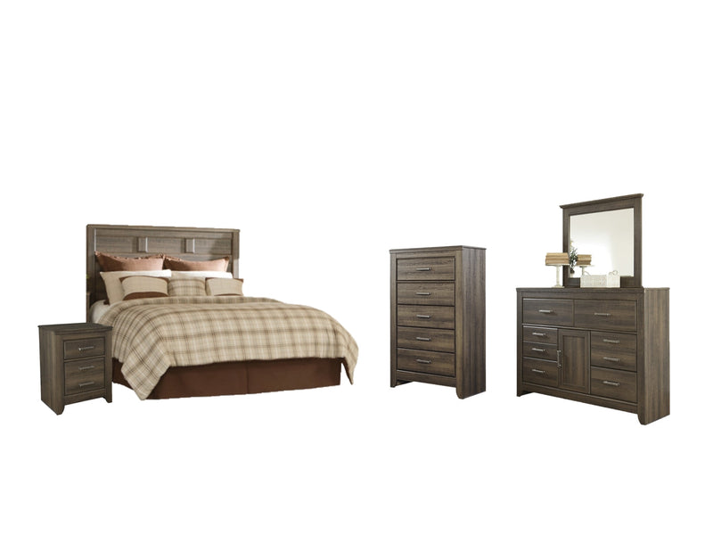 Juararo Bed, Dresser, Mirror, Chest & Nightstand, Bedroom Set
