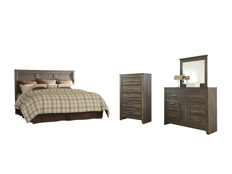 Juararo Bed, Dresser, Mirror, Chest & Nightstand, Bedroom Set