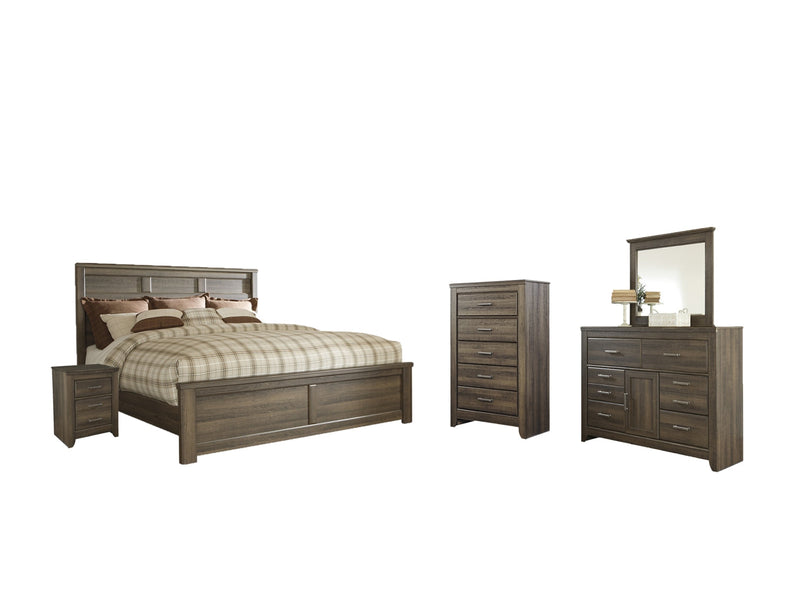 Juararo Bed, Dresser, Mirror, Chest & Nightstand, Bedroom Set