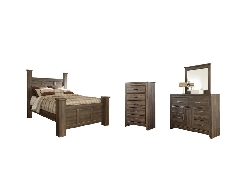 Juararo Bed, Dresser, Mirror, Chest & Nightstand, Bedroom Set