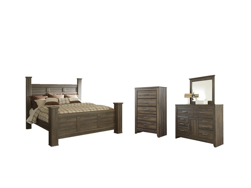 Juararo Bed, Dresser, Mirror, Chest & Nightstand, Bedroom Set