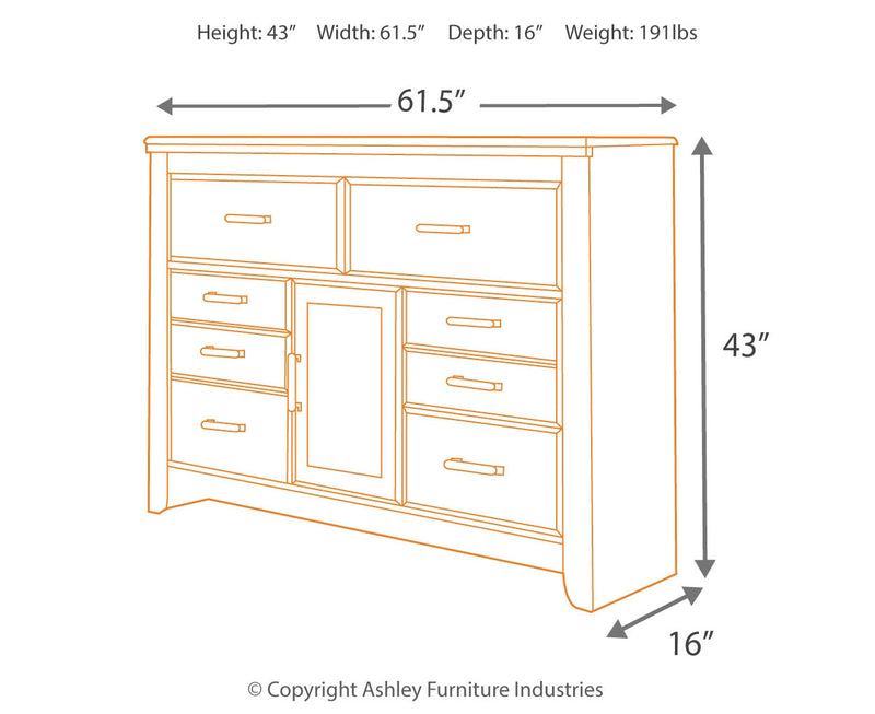 Juararo Bed, Dresser, Mirror, Chest & Nightstand, Bedroom Set