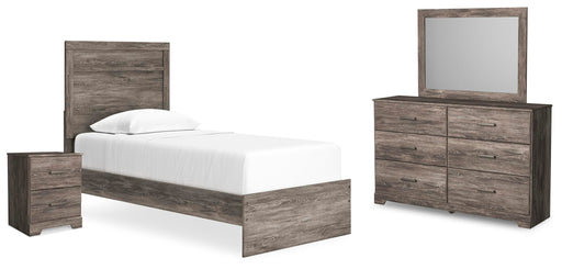 Ralinksi Bedroom Sets Twin Mirrored Dresser and Nightstand