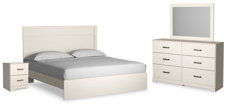 Stelsie Panel Bed, Dresser, Mirror, Chest & Nightstand, Bedroom Set