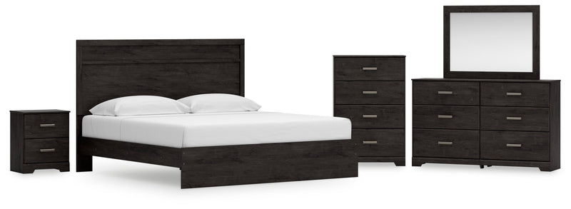 Belachime Panel Bed, Dresser, Mirror, Chest & Nightstand, Bedroom Set