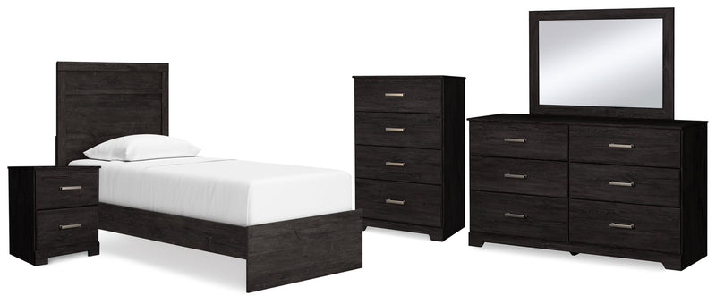 Belachime Panel Bed, Dresser, Mirror, Chest & Nightstand, Bedroom Set