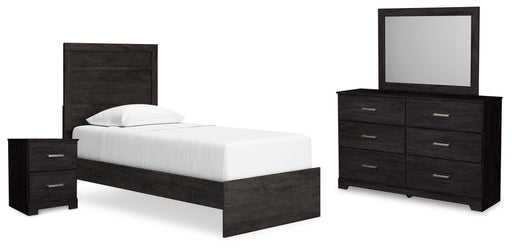 Belachime Bedroom Sets Twin Mirrored Dresser and Nightstand