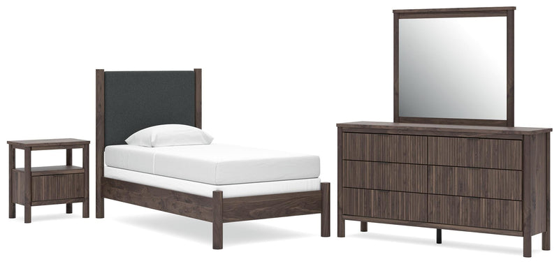 Pamytta Panel Bed, Dresser, Mirror, Chest & Nightstand, Bedroom Set