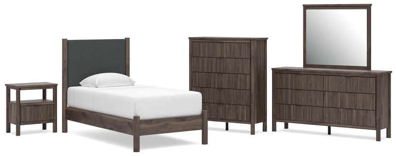 Pamytta Panel Bed, Dresser, Mirror, Chest & Nightstand, Bedroom Set
