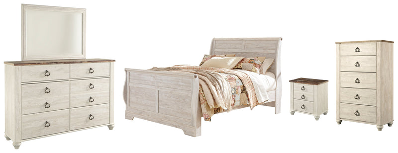 Willowton Bed, Dresser, Mirror, Chest & Nightstand, Bedroom Set