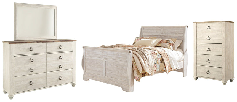 Willowton Bed, Dresser, Mirror, Chest & Nightstand, Bedroom Set