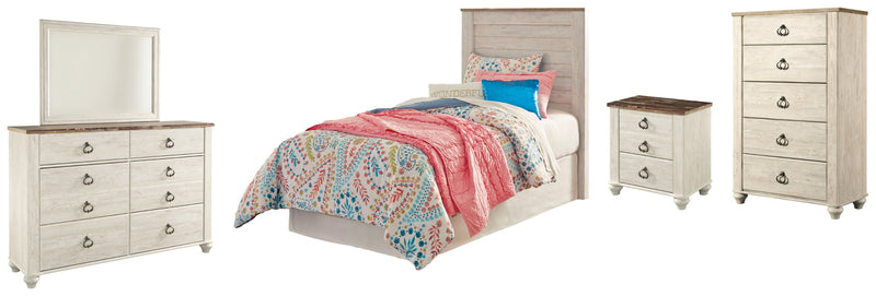 Willowton Bed, Dresser, Mirror, Chest & Nightstand, Bedroom Set