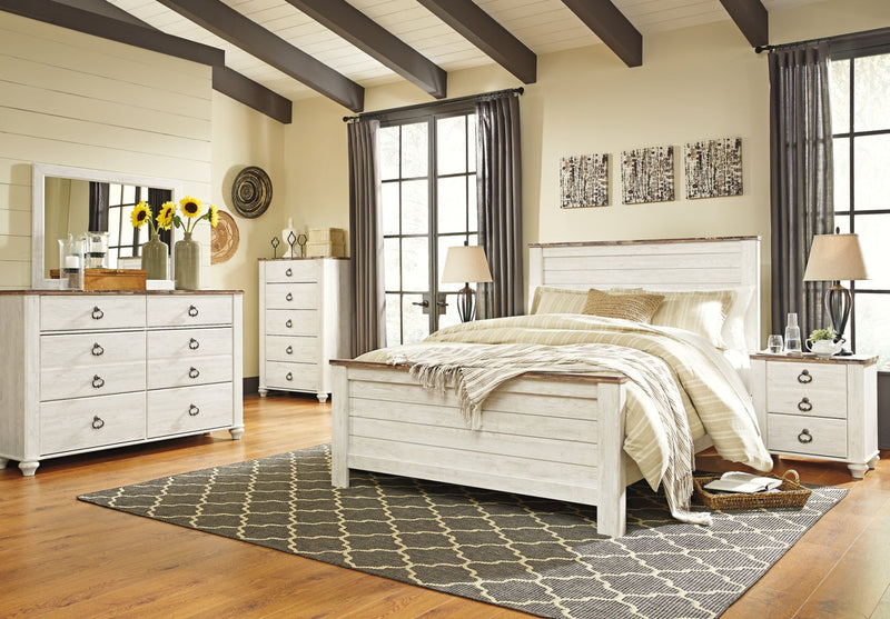 Willowton Bed, Dresser, Mirror, Chest & Nightstand, Bedroom Set