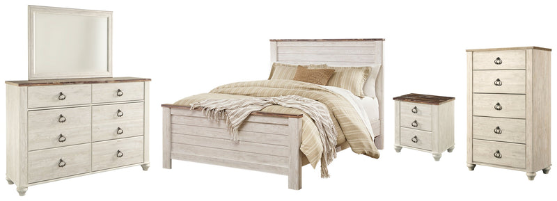 Willowton Bed, Dresser, Mirror, Chest & Nightstand, Bedroom Set