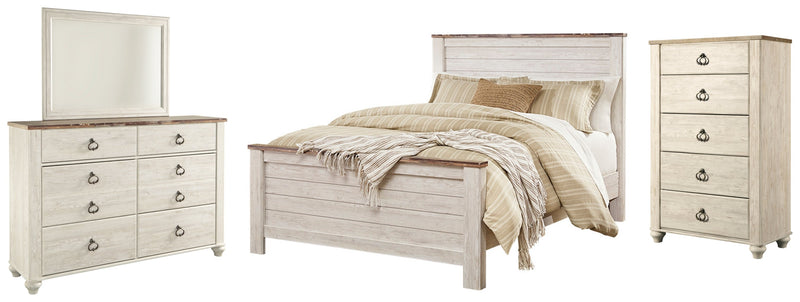 Willowton Bed, Dresser, Mirror, Chest & Nightstand, Bedroom Set