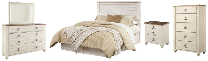 Willowton Bed, Dresser, Mirror, Chest & Nightstand, Bedroom Set