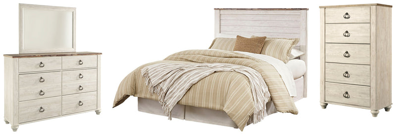 Willowton Bed, Dresser, Mirror, Chest & Nightstand, Bedroom Set