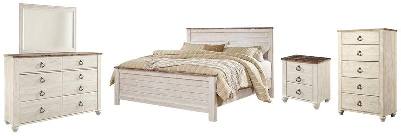Willowton Bed, Dresser, Mirror, Chest & Nightstand, Bedroom Set