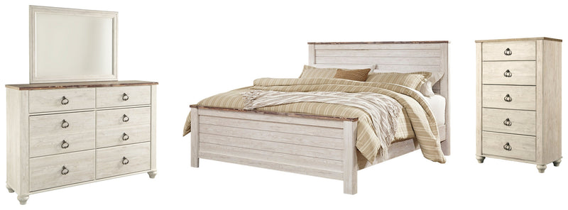Willowton Bed, Dresser, Mirror, Chest & Nightstand, Bedroom Set
