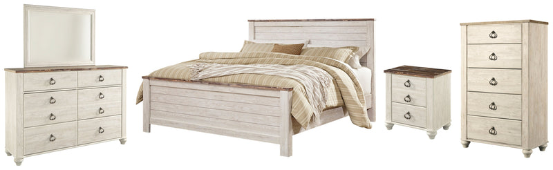 Willowton Bed, Dresser, Mirror, Chest & Nightstand, Bedroom Set