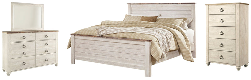 Willowton Bed, Dresser, Mirror, Chest & Nightstand, Bedroom Set