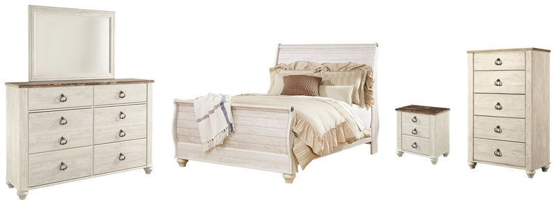 Willowton Bed, Dresser, Mirror, Chest & Nightstand, Bedroom Set
