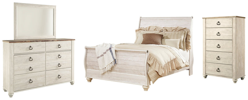 Willowton Bed, Dresser, Mirror, Chest & Nightstand, Bedroom Set