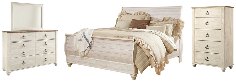 Willowton Bed, Dresser, Mirror, Chest & Nightstand, Bedroom Set
