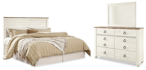 Willowton King/ Bedroom Sets Mirrored Dresser