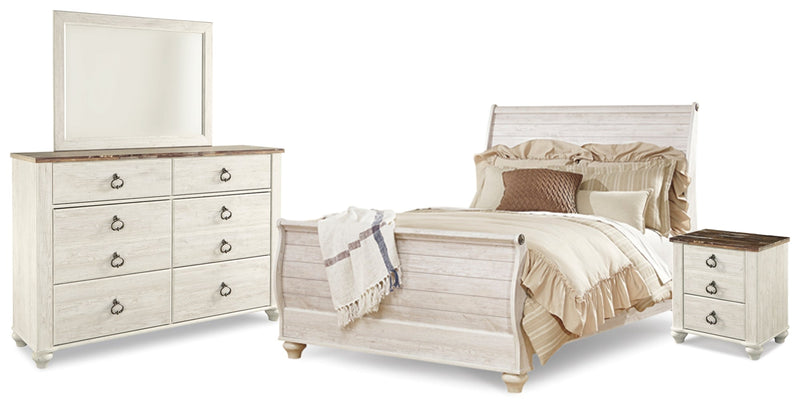 Willowton Bed, Dresser, Mirror, Chest & Nightstand, Bedroom Set