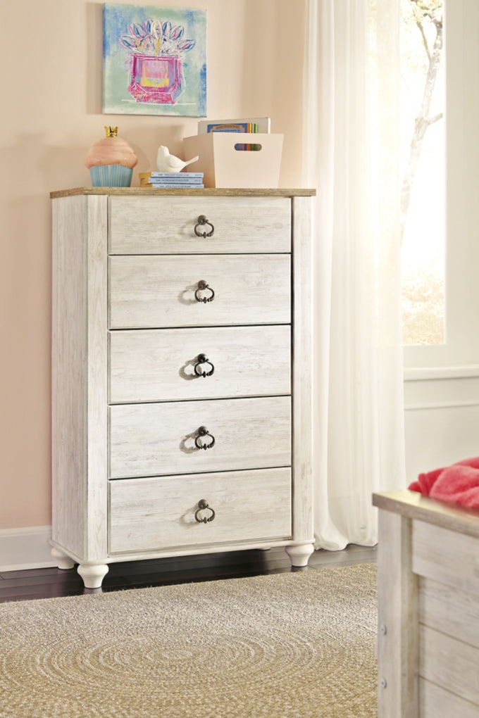 Willowton Bed, Dresser, Mirror, Chest & Nightstand, Bedroom Set